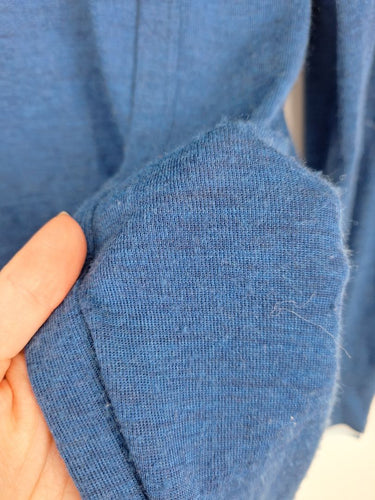 Second-Hand - Country Road Ocean Blue Australian Wool Open Cardigan Size S - SwapUp