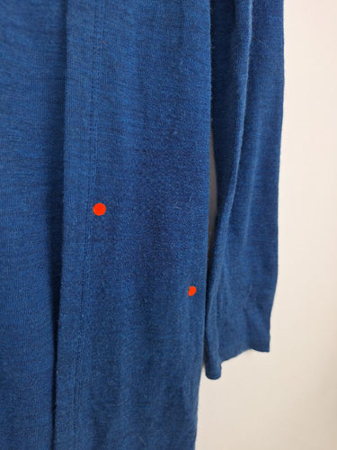 Second-Hand - Country Road Ocean Blue Australian Wool Open Cardigan Size S - SwapUp