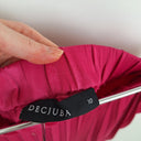 Second-Hand - Decjuba Hibiscus Pink Pleated Midi Skirt Size 10 - SwapUp