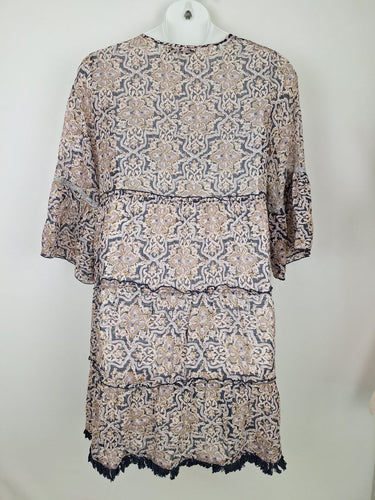 Second-Hand - Adrift Bohemian Light Cotton Mini Dress Size L - SwapUp