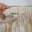 Second-Hand - Liberty Rose Natural Elevated Linen Blend Pants Size 14 - SwapUp