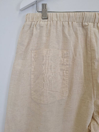 Second-Hand - Liberty Rose Natural Elevated Linen Blend Pants Size 14 - SwapUp