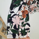 Second-Hand - Trenery Floral Overlay Contrast Stitching Blouse Size XXL - SwapUp