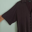Second-Hand - Country Road Chic Eggplant Button Up Shirt Size 6 - SwapUp