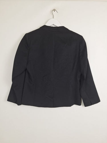 Second-Hand - David Lawrence Preppy Black Cropped Blazer Size 10 - SwapUp