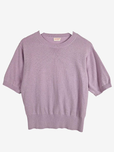 Gorman Everyday Lilac Metallic Knitted Top Size 10