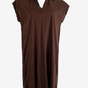 Second-Hand - Trenery Chocolate Brown Casual Interlock Polo Dress Size S - SwapUp