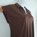Second-Hand - Trenery Chocolate Brown Casual Interlock Polo Dress Size S - SwapUp