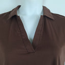 Second-Hand - Trenery Chocolate Brown Casual Interlock Polo Dress Size S - SwapUp