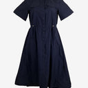 Second-Hand - Country Road Night Sky Utility Style Cinched Waist Midi Dress Size 6 - SwapUp