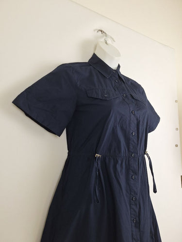 Second-Hand - Country Road Night Sky Utility Style Cinched Waist Midi Dress Size 6 - SwapUp