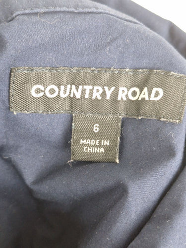 Second-Hand - Country Road Night Sky Utility Style Cinched Waist Midi Dress Size 6 - SwapUp