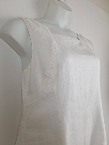 Second-Hand - David Lawrence Classic Linen Shift Mini Dress Size 14 - SwapUp