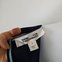 Second-Hand - Diane von Furstenberg Classic Blue ColourblockWool Office Dress Size 12 - SwapUp