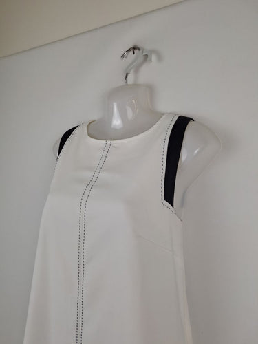 Second-Hand - Assorted Brands Clean Contrast Stitch Shift Mini Dress Size M - SwapUp