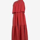 Second-Hand - St. Frock Raspberry Asymmetrical Tiered Maxi Dress Size 14 - SwapUp