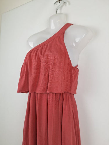 Second-Hand - St. Frock Raspberry Asymmetrical Tiered Maxi Dress Size 14 - SwapUp