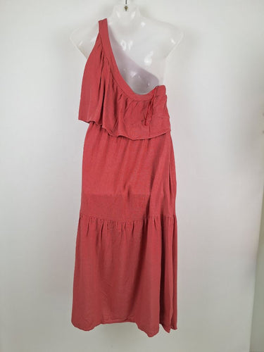 Second-Hand - St. Frock Raspberry Asymmetrical Tiered Maxi Dress Size 14 - SwapUp