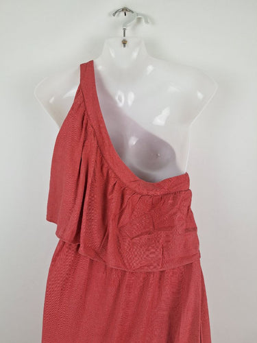 Second-Hand - St. Frock Raspberry Asymmetrical Tiered Maxi Dress Size 14 - SwapUp
