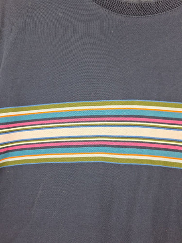 Second-Hand - Ted Baker Navy Vintage Stripe T-shirt Size 10 - SwapUp