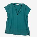 Second-Hand - Country Road Deep Teal Staple Blouse Size 10 - SwapUp