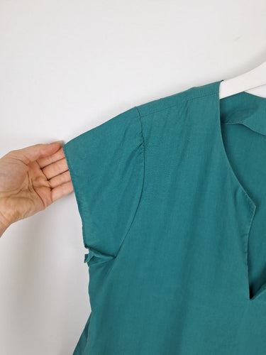 Second-Hand - Country Road Deep Teal Staple Blouse Size 10 - SwapUp