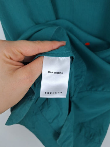 Second-Hand - Country Road Deep Teal Staple Blouse Size 10 - SwapUp