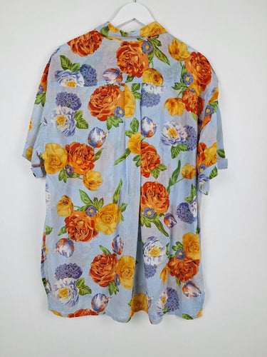 Second-Hand - Assorted Brands Lightweight Rose Flower Shirt Size XXXL - SwapUp