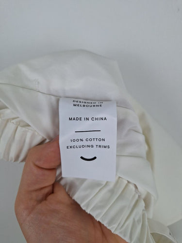 Second-Hand - Fine Day Sophisticated Milk Poplin Pants Size M - SwapUp