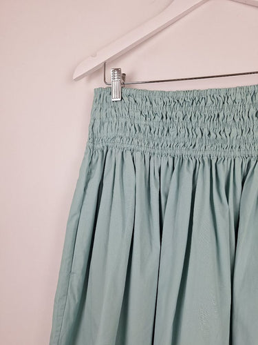 Second-Hand - Fine Day Sky Blue Smocked Waist Maxi Skirt Size S - SwapUp