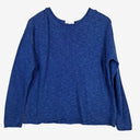 Second-Hand - Little Lies Ocean Blue Rolled Hem Long Sleeve Top Size S - SwapUp