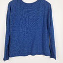Second-Hand - Little Lies Ocean Blue Rolled Hem Long Sleeve Top Size S - SwapUp