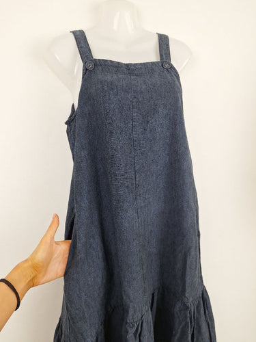 Second-Hand - Eva's Sunday Relaxed Linen Shift Dress Size XS - SwapUp