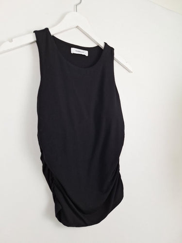 Second-Hand - Dharma Bums Ruched Onyx Casual Top Size XS - SwapUp