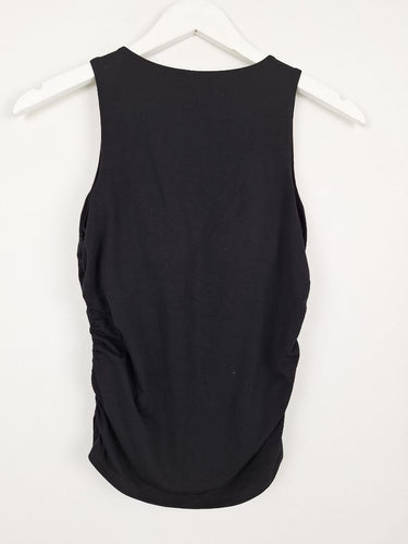 Second-Hand - Dharma Bums Ruched Onyx Casual Top Size XS - SwapUp