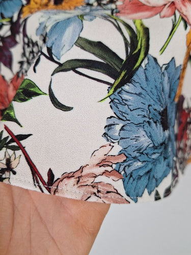 Second-Hand - Veronika Maine Key Hole Cut Out Autumn Flowers Top Size 12 - SwapUp