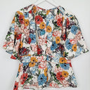 Second-Hand - Veronika Maine Key Hole Cut Out Autumn Flowers Top Size 12 - SwapUp