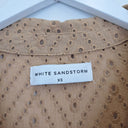 Second-Hand - White Sandstorm Caramel Broderie Open Neck Shirt Size XS - SwapUp