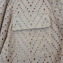 Second-Hand - White Sandstorm Caramel Broderie Open Neck Shirt Size XS - SwapUp