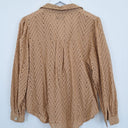 Second-Hand - White Sandstorm Caramel Broderie Open Neck Shirt Size XS - SwapUp