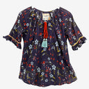 Second-Hand - Lulalife Navy Bohemian Floral Top Size S - SwapUp