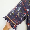 Second-Hand - Lulalife Navy Bohemian Floral Top Size S - SwapUp