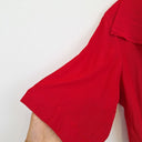 Second-Hand - Mela Purdie Scarlett Ruffle Drape Half Sleeve Top Size 10 - SwapUp