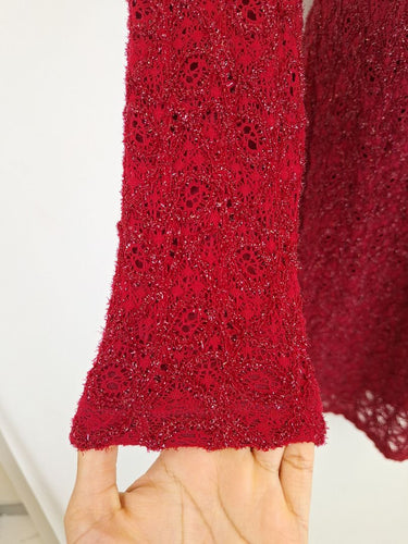 Second-Hand - Bisou-Bisou Vintage Textured Boat Neck Romance Dress Size 8 - SwapUp