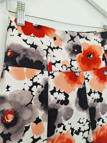 Second-Hand - Monsoon Vintage Inky Poppy Panelled Midi Skirt Size 10 - SwapUp