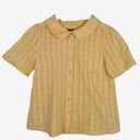 Second-Hand - Princess Highway Sorbet Peter Pan Collar Grid Blouse Size 6 - SwapUp