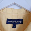 Second-Hand - Princess Highway Sorbet Peter Pan Collar Grid Blouse Size 6 - SwapUp