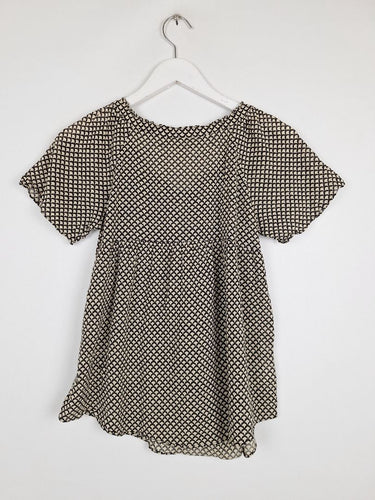 Second-Hand - Country Road Casual Tied Repeating Pattern Top Size XXS - SwapUp