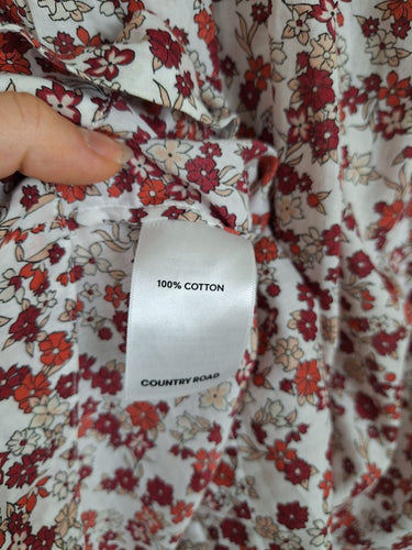 Second-Hand - Country Road Pretty Light Cotton Floral Top Size 6 - SwapUp