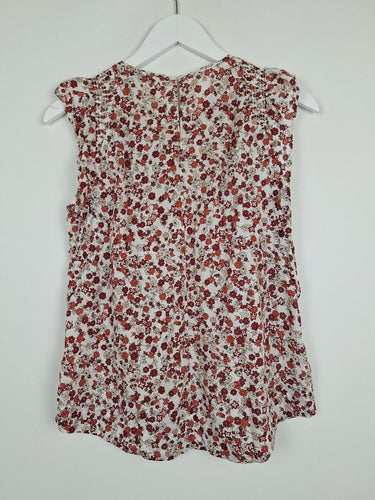 Second-Hand - Country Road Pretty Light Cotton Floral Top Size 6 - SwapUp